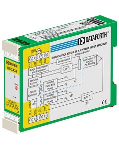DSCA34 Isolierter Pt100-Messverstärker (linearisierend, 2-/3-Leiter-Schaltung)
