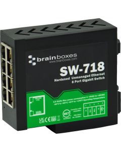 SW-718: Robuster 8-Port-Gigabit-Ethernet-Switch für industrielle Anwendungen