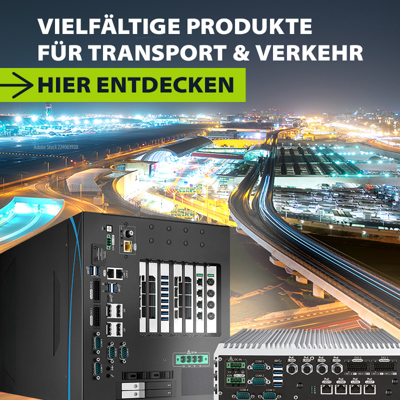 In-Vehicle- und Bahn-PCs für Transport & Verkehr in großer Auswahl
