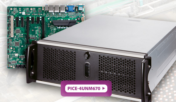 ⇒ PICE-4UNM670: Leistungsstarker 19 Zoll Industrie-Rack PC - flexibel erweiterbar und GPU-optimiert