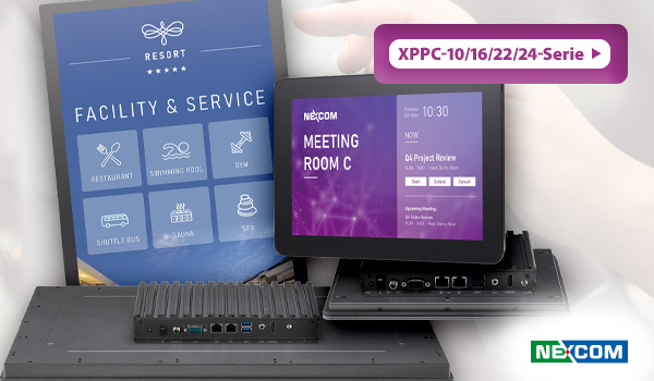 ⇒ XPPC-10/16/22/24-Serie: Multi-Touchscreen-Computer mit 10 Zoll bis 24 Zoll Display
